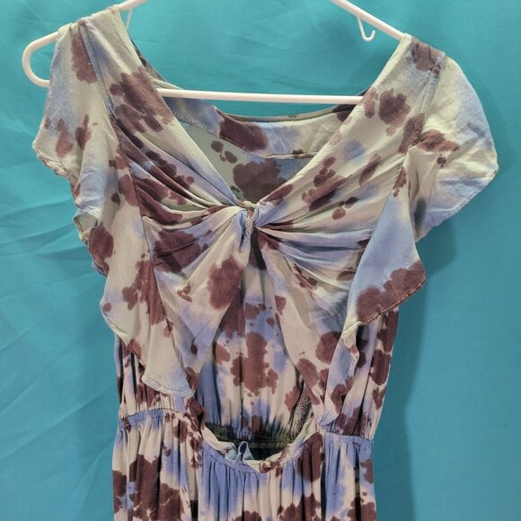 Angie Womens Tie-Dye Rayon Ruffle Sleeve Dress Size L - Picture 7 of 8